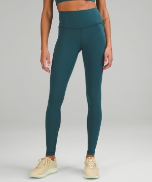Leggins Lululemon Wunder Train High-Rise 28" Mujer Verde Chile | 502IRJPBC