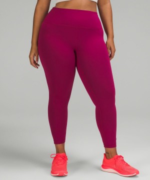 Leggins Lululemon Wunder Train High-Rise 25" Mujer Burdeos Chile | 409ZJVAXN