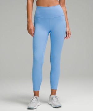 Leggins Lululemon Wunder Train High-Rise with Pockets 25" Mujer Azules Chile | 430RZDVHK