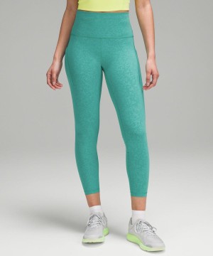 Leggins Lululemon Wunder Train High-Rise with Pockets 25" Mujer Verde Chile | 601ZSPNVF