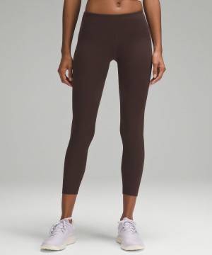 Leggins Lululemon Wunder Train Low-Rise 25" Mujer Chocolate Chile | 781MDZIVK