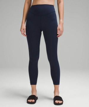 Leggins Lululemon Wunder Under SmoothCover High-Rise 25" Mujer Azul Marino Chile | 637NZXCQT