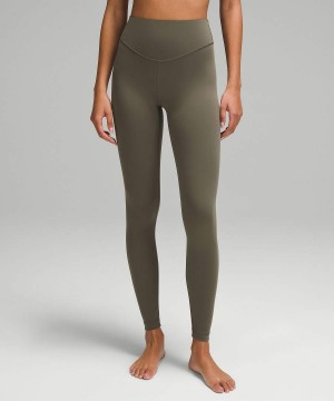 Leggins Lululemon Wunder Under SmoothCover High-Rise 28" Mujer Verde Oscuro Chile | 428OVFPRK