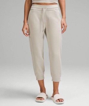 Pantalon Jogger Lululemon Scuba High-Rise Cropped Mujer Beige Chile | 574WRYCJL