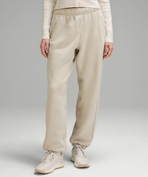 Pantalon Jogger Lululemon Scuba Mid-Rise Oversized Regular Mujer Beige Chile | 127NGARCJ