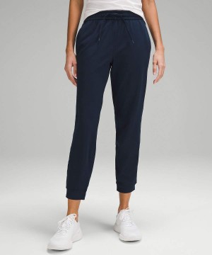 Pantalon Jogger Lululemon Soft Jersey Classic-Fit Mid-Rise Mujer Azul Marino Chile | 906DWMTEK