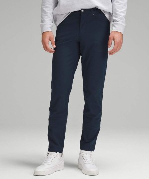 Pantalon Lululemon ABC Classic-Fit 5 Pocket 34"L Warpstreme Hombre Azul Marino Chile | 274ZJKNTD