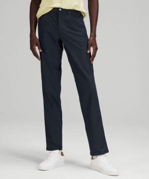 Pantalon Lululemon ABC Classic-Fit 5 Pocket 37"L Warpstreme Hombre Azul Marino Chile | 516ZYPWSG