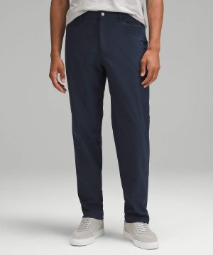 Pantalon Lululemon ABC Relaxed-Fit 5 Pocket 32"L Warpstreme Hombre Azul Marino Chile | 493DOASQH