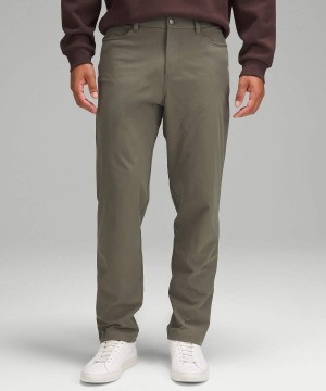 Pantalon Lululemon ABC Relaxed-Fit 5 Pocket 30"L Warpstreme Hombre Verde Oscuro Chile | 692LWQDMO