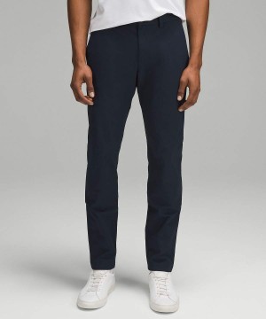 Pantalon Lululemon ABC Slim-Fit 30"L Stretch Algodon VersaTwill Hombre Azul Marino Chile | 537QABSKG