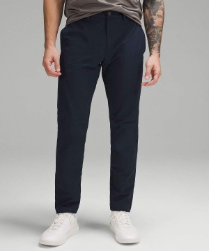 Pantalon Lululemon ABC Slim-Fit 34"L Stretch Algodon VersaTwill Hombre Azul Marino Chile | 483TXMFVU