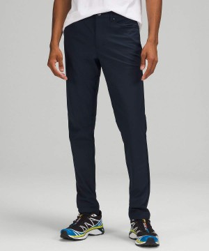 Pantalon Lululemon ABC Slim-Fit 5 Pocket 32"L Warpstreme Hombre Azul Marino Chile | 458MNIZVB