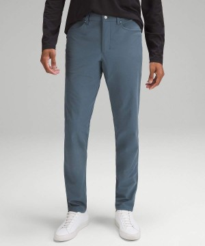 Pantalon Lululemon ABC Slim-Fit 5 Pocket 34"L Warpstreme Hombre Azules Chile | 408DPHGTC