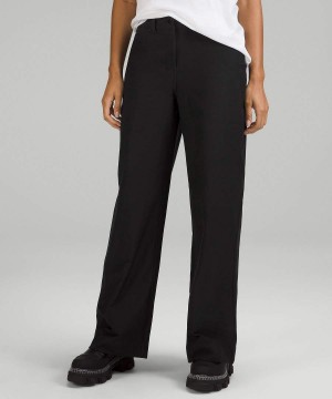 Pantalon Lululemon City Sleek 5 Pocket High-Rise Anchos-Leg Pant Full Length Light Utilitech Mujer Negras Chile | 649TMIUAG