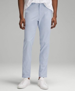 Pantalon Lululemon Commission Slim-Fit 34" WovenAir Hombre Azules Beige Chile | 397XPZTNB