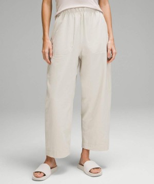 Pantalon Lululemon Ligeros Mid-Rise Barrel-Leg Cropped Mujer Beige Chile | 534RNLHDQ