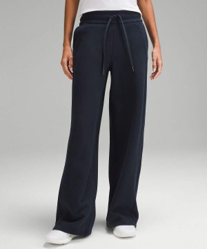Pantalon Lululemon Scuba Mid-Rise Anchos-Leg Full Length Mujer Azul Marino Chile | 261KVZXMQ