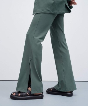 Pantalon Lululemon Smooth-Fit Split-Hem High-Rise Flared Mujer Verde Oscuro Chile | 167DOFSEY