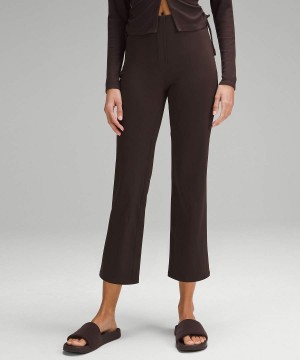 Pantalon Lululemon Smooth Fit Pull-On High-Rise Cropped Mujer Chocolate Chile | 537DSRPZE