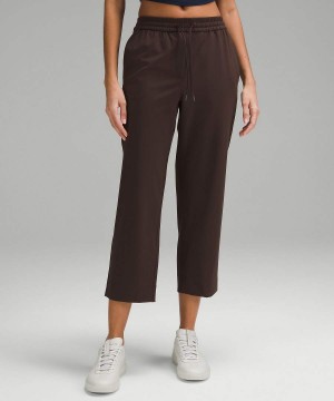 Pantalon Lululemon Tapered-Leg Mid-Rise Crop 25" Luxtreme Mujer Chocolate Chile | 357EIOHKY