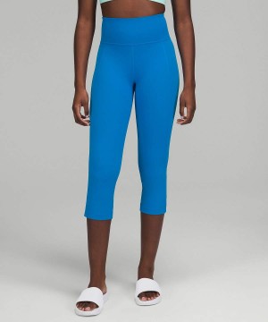 Pantalon Lululemon Throwback Gather and Crow High-Rise Crop 21" Mujer Azules Chile | 749AXILNZ