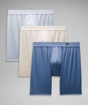 Ropa Interior Lululemon Always In Motion Long Boxer 7" 3 Pack Hombre Azules Beige Chile | 901UWNATV
