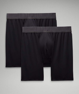 Ropa Interior Lululemon Built to Move Boxer 5" 2 Pack Hombre Negras Negras Chile | 098DQGZXM