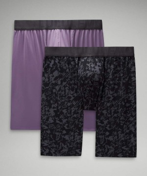 Ropa Interior Lululemon Built to Move Long Boxer 7" 2 Pack Hombre Gris Marrones Chile | 180QPAHVN