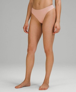 Ropa Interior Lululemon InvisiWear Mid-Rise Tanga Mujer Marrones Chile | 970IARTVY