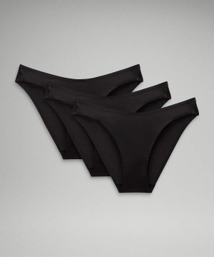 Ropa Interior Lululemon Wundermost Ultra-Soft Nulu Mid-Rise Bikini 3 Pack Mujer Negras Chile | 893NYTCWE