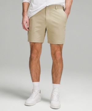 Short Lululemon ABC Classic-Fit 7" Warpstreme Hombre Kaki Chile | 349BGWEIF