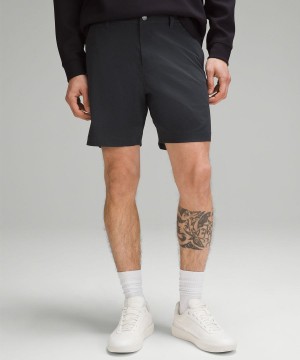 Short Lululemon ABC Classic-Fit 7" WovenAir Hombre Obsidian Chile | 853BGATDF