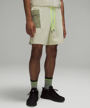 Short Lululemon Agua-Repellent 8" Senderismo Hombre Verde Claro Chile | 790OITZHC