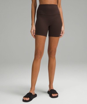 Short Lululemon Align™ High-Rise 6" Mujer Chocolate Chile | 107FEIPAD