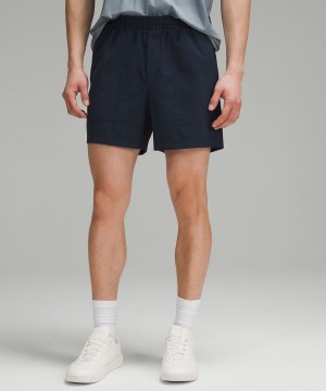 Short Lululemon Bowline 5" Stretch Algodon VersaTwill Hombre Azul Marino Chile | 341YXQFVU