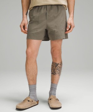 Short Lululemon Bowline 5" Stretch Algodon VersaTwill Hombre Gris Chile | 193DMTPHL