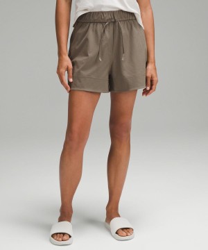 Short Lululemon Cinchable Cintura High-Rise Woven 3.5" Mujer Gris Chile | 241NCBOVS