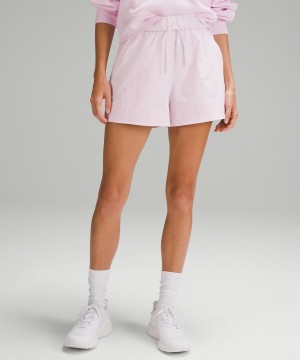 Short Lululemon Cinchable Cintura High-Rise Woven 3.5" Mujer Rosas Chile | 021FZKPMR