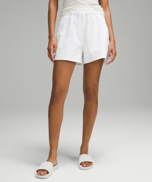 Short Lululemon Cinchable Cintura High-Rise Woven 3.5" Mujer Blancas Chile | 726SCHTDY