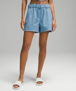 Short Lululemon Cinchable Cintura High-Rise Woven 3.5" Mujer Azules Chile | 836ZABWKN