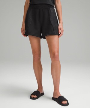 Short Lululemon Embossed Panel High-Rise 4" Mujer Negras Chile | 741PZLVEW