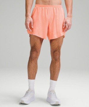 Short Lululemon Fast and Free Forro 6" Hombre Coral Chile | 468EKOZRD