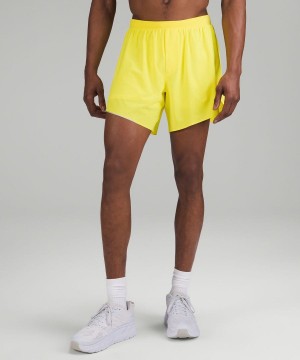 Short Lululemon Fast and Free Forro 6" Hombre Amarillo Chile | 430XZHPWR