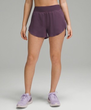 Short Lululemon Fast and Free Reflective High-Rise Classic-Fit 3" Mujer Moradas Chile | 827KHVLTE