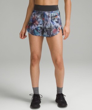 Short Lululemon Fast and Free Reflective High-Rise Classic-Fit 3" Mujer Multicolor Gris Oscuro Chile | 320IHBJPD