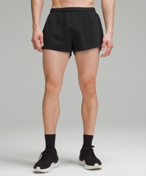 Short Lululemon Fast and Free Reflective 3" Hombre Negras Chile | 987KVFDXA