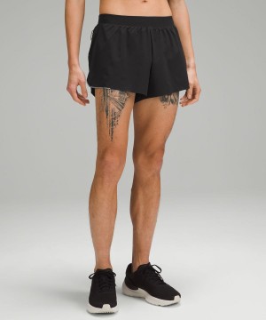 Short Lululemon Fast and Free Split 3" Hombre Negras Chile | 518ZQADWU