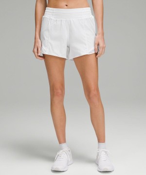 Short Lululemon Hotty Hot High-Rise Forro 4" Mujer Blancas Chile | 895EVYAKG