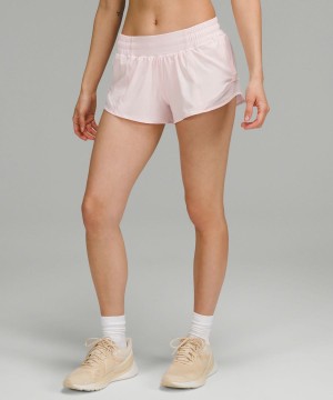 Short Lululemon Hotty Hot Low-Rise Forro 2.5" Mujer Rojas Claro Chile | 057IGDVZU